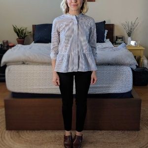 Madewell striped peplum top